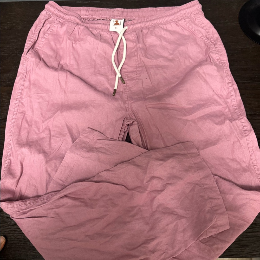 Pink Drawstring Men Pants - Picture 3 of 5